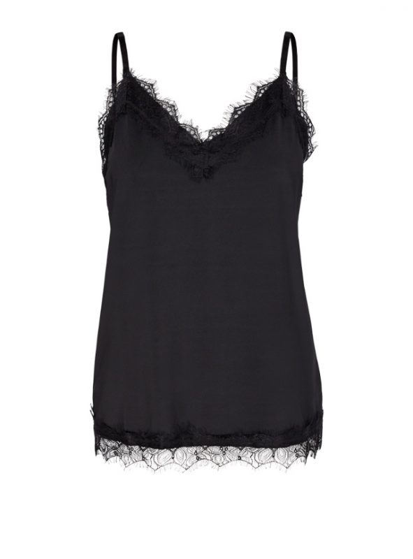 Freequent Black Bicco Lace Cami Top 120962 Mcmullans 5339