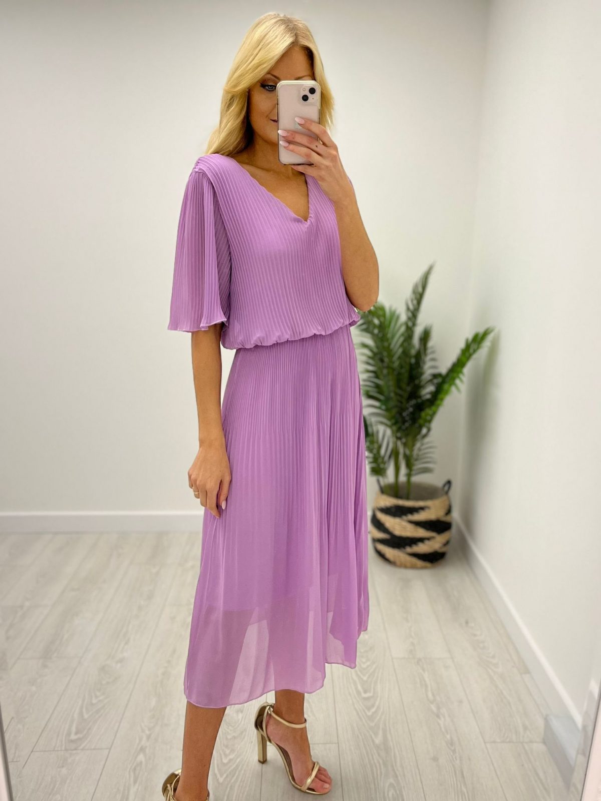Lilac Magic Pleated Dress - McMullans