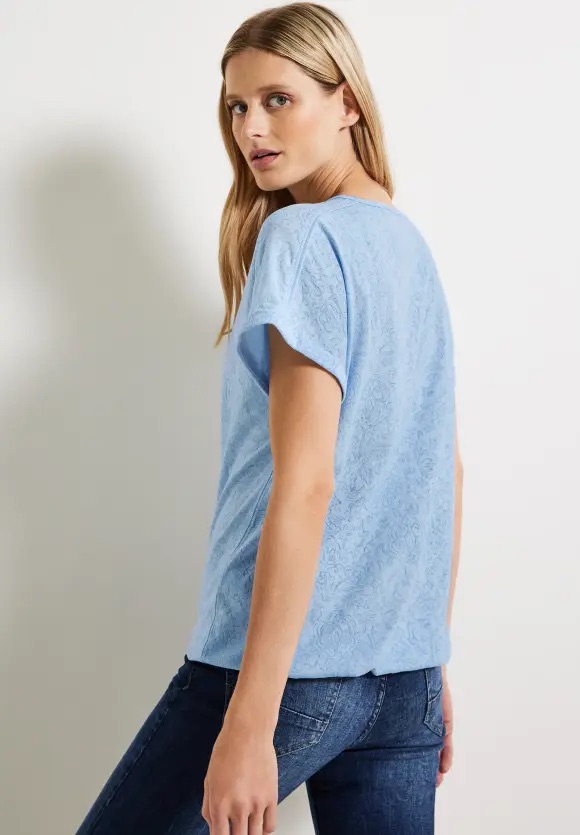 Melange Shirt Cecil Tee - Blue McMullans 320168
